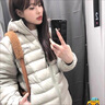 瑪嬌媚（Majiaomei）羽絨棉服女短款2025年冬季新款韓版修身排骨服輕薄棉衣連帽外套女 卡其灰 M 曬單實(shí)拍圖