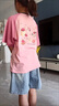 G.DUCKKIDS童裝女童夏裝套裝兒童衣服中大童短袖T恤短褲兩件套6-9女孩休閑裝 粉T【單件】 160 尺碼13~14歲【150-160cm】cm 曬單實(shí)拍圖