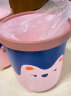 梦庭 创意垃圾桶压圈式家用办公室大号卡通款 客厅纸篓大容量粉色9965 实拍图