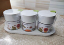 茶花（CHAHUA）茶花玻璃調料盒調料罐調料組合鹽罐調味罐調味料罐子調味瓶密封 【綠色3個(gè)裝】玻璃調味罐帶勺 曬單實(shí)拍圖