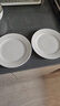 斯凱綈（Sky Top）盤(pán)子骨碟陶瓷吃碟骨瓷醬菜碟家用餐具套裝純白6英寸平盤(pán)4件 曬單實(shí)拍圖