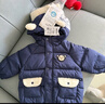 Teenie Weenie Kids小熊童裝冬季款男女寶仿羊羔毛圍巾羽絨面包服 藏青色 100cm 曬單實(shí)拍圖