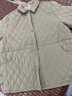 啄木鳥(niǎo)中老年女春秋冬季加厚棉襖純色夾棉襯衫40-50歲媽媽保暖外套棉衣 卡其色 2XL （建議100-120斤） 曬單實(shí)拍圖