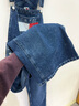 TOMMY JEANS【美式復(fù)古】女裝純棉經(jīng)典潮流拼色大口袋牛仔背帶褲19637 牛仔藍1A5 S 曬單實拍圖
