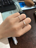 惠尋 戒指女時(shí)尚韓版簡(jiǎn)約好看情侶尾戒 珍珠波浪戒指 銀色五件套 曬單實(shí)拍圖