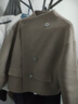 皮爾卡丹（pierre cardin）雙面含羊絨大衣女短款秋冬新款小個(gè)子寬松顯瘦羊毛呢外套 混咖色 M 125-160 曬單實(shí)拍圖