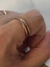 胖東來(lái)品質(zhì)莫桑鉆戒18K彩金18k金玫瑰金戒指AU750女款彩金素戒雙 8美號(等于16-17港號) 曬單實(shí)拍圖