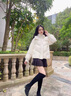 韓璐嬌（hanlujiao）羽絨棉服女冬季2025新款韓版寬松學(xué)生小個(gè)子短款加厚棉衣棉襖外套 米白色 M 【建議100-115斤】 曬單實(shí)拍圖