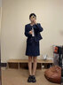 顏域小香風(fēng)外套半身裙兩件套女2025新款秋季穿搭名媛氣質(zhì)職業(yè)套裝 深藍 S 曬單實(shí)拍圖