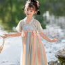 妮莎倍兒漢服女童2025新款秋季古裝公主裙兒童國風(fēng)超仙唐裝 綠色 130 曬單實拍圖