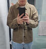 馬登工裝美式復古重磅夾克男巴黎扣vintage翻領(lǐng)男士外套春秋薄款 咖啡色 【寬松/休閑風(fēng)/衣服男裝】 M 曬單實(shí)拍圖