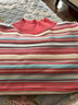 皮爾卡丹（pierre cardin） 品牌針織衫女秋新款半高領(lǐng)寬松大尺碼條紋針織毛衣打底衫 西瓜紅 XL 120-130斤 曬單實(shí)拍圖