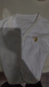 愛(ài)寶適嬰兒衣服春秋純棉新生兒半背衣寶寶上衣和尚服2件套 黃色52碼T193 曬單實(shí)拍圖