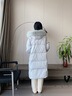 lagogo【三防】長(zhǎng)款羽絨服女拉谷谷2024年冬季新款連帽有毛領(lǐng)外套 淺藍(lán)色 S 曬單實(shí)拍圖
