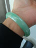 緬甸翡翠手鐲冰種正品陽(yáng)綠飄花玉鐲子半山水玉手鐲高冰送禮送媽媽 54mm圈口 曬單實(shí)拍圖