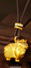 中銀億金唐馬黃金項(xiàng)鏈女古法足金琺瑯吊墜生日中秋節(jié)禮物送女友老婆媽媽 古法唐馬吊墜【金重約8.2g】 曬單實(shí)拍圖