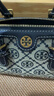 Tory Burch湯麗柏琦 T MONOGRAM 迷你提花波士頓斜挎酒桶包82939 Tory 海軍藍  405 曬單實(shí)拍圖