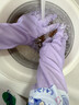 德國手套家務(wù)洗碗廚房耐用清潔女士做飯專(zhuān)用冬季加絨加厚加長(cháng)加厚 3雙裝米色+紫色+米色[加絨束口] M 曬單實(shí)拍圖