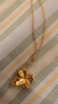 中國黃金（CHINA GOLD）四葉草黃金項(xiàng)鏈女足金轉(zhuǎn)運(yùn)珠吊墜生日生日禮物送女友老婆 【京速達(dá)】足金四葉草吊墜約0.3g*配銀鏈 曬單實(shí)拍圖