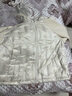 雪中飛鵝絨輕薄短款羽絨服女新款寬松顯瘦時(shí)尚休閑衛衣外套 石膏白 M 曬單實(shí)拍圖