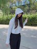 貓人（MiiOW）短款時尚防曬衣女披肩冰絲透氣防紫外線遮陽皮膚衣戶外騎行外套 KY7006S銀灰色-女(短款) 均碼 （建議90-130斤以內(nèi)） 曬單實拍圖