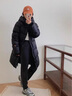 顧冰白鴨絨羽絨服女中長(cháng)款冬新款休閑寬松顯瘦特厚保暖東北外套 黑色 M 90-115斤 曬單實(shí)拍圖