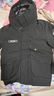 鴨鴨（YAYA）王一博明星同款羽絨服男女短款冬季新款情侶加厚連帽沖鋒工裝外套 黑色 L (175) 曬單實(shí)拍圖