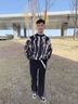 Cebrodz法國 棋盤格休閑褲男夏季薄款新款褲子衛(wèi).褲直筒闊腿運(yùn)動男士長褲 黑色 XL 曬單實(shí)拍圖