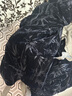 COCOBELLA[竹影拓印]新中式絲絨連衣裙小黑裙國風(fēng)襯衫裙FR0002-4 玄竹黑 L 曬單實拍圖