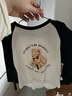 纖絲鳥(niǎo)（TINSINO）兒童長(cháng)袖T恤男女童t恤純棉卡通印花百搭打底上衣中小童衣服童裝 曬單實(shí)拍圖