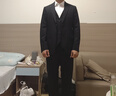 威可多（VICUTU）男士潮流【小藍西】西服羊毛春夏易打理正裝結婚禮服外套 西服170C或西褲81 黑色西服 曬單實(shí)拍圖