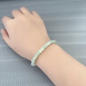 中國黃金（CHINA GOLD）竹節和田玉手鏈女玉髓圓珠手串教師節禮物送女老師老婆實(shí)用竹節圓珠和田玉手串 曬單實(shí)拍圖