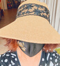 COYOJOR希遙家大檐草帽女夏季洋氣好看海邊沙灘防曬顯臉小遮陽(yáng)帽戶外太陽(yáng)帽女 黑飄帶 M(56-58cm) 曬單實(shí)拍圖
