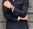 羅蒙（ROMON）高檔雙排扣條紋西服套裝男新郎結(jié)婚禮服商務(wù)修身西服上班面試正裝 藏青【西服+西褲+馬甲】 7XL 曬單實拍圖