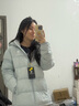 駱駝（CAMEL）戶(hù)外防潑水羽絨服男女90%絨子連帽外套 735CR0L7014 湘妃藍 M 曬單實(shí)拍圖