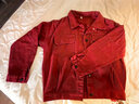 啄木鳥(niǎo)洋氣牛仔外套女2025年春秋新款女裝時(shí)尚短款工裝牛仔衣潮 酒紅色 L 建議120-130斤 曬單實(shí)拍圖
