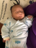 童泰秋冬婴儿衣服新生儿夹棉连体衣0-6个月宝宝哈衣 蓝色丨A款 59cm 实拍图
