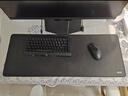 AOC 純色系列 電競游戲鼠標墊超大號 800*300*4mm加厚鎖邊辦公鍵盤(pán)電腦書(shū)桌墊 M170 純黑色 曬單實(shí)拍圖
