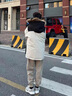 雅鹿羽絨服男冬季時(shí)尚大毛領(lǐng)情侶迷彩工裝派克服撞色保暖上衣外套 米色- (男女同款) XL /180(約145-160斤可穿) 曬單實(shí)拍圖