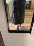 伊芙丽（eifini）伊芙丽结构式设计感开衩直筒半身裙女2024夏装新款小个子通勤裙子 暗灰 S 80-105斤 晒单实拍图