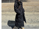 啄木鳥棉服女中長款2025年冬季新款oversize面包服羽絨棉衣外套加厚棉襖 黑色 XL 推薦161-185斤 曬單實拍圖