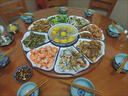 網(wǎng)紅拼盤(pán)團圓聚會(huì )盤(pán)子年夜飯擺菜盤(pán)中式青花碗盤(pán)陶瓷餐具套裝組合 皇冠8盤(pán)+湯碗直徑80cm 曬單實(shí)拍圖