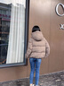 坦博爾小個(gè)子美拉德羽絨服女短款連帽保暖韓版秋冬外套TBF330332D 焦栗褐 S (160) 曬單實(shí)拍圖