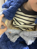 嘟嘟家寶寶條紋毛衣冬裝兒童保暖上衣嬰兒衣服女童冬季衣服 蘭灰白條紋 曬單實(shí)拍圖
