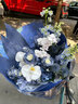薇尼鮮花同城配送向日葵馬蹄蓮郁金香繡球高級時(shí)尚生日花北京上海成都 君子好求-藍繡球玫瑰蝴蝶蘭混搭花束 指定日期時(shí)段 請留言 曬單實(shí)拍圖