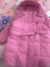 G.duck小黃鴨兒童羽絨服女童中長(cháng)款過(guò)膝加厚女孩寶寶冬季牛角扣外套韓版 牛角扣粉色 120 建議110-120cm5-6歲 曬單實(shí)拍圖