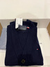 TOMMY HILFIGER【純羊毛】男裝紐扣V領(lǐng)慵懶風(fēng)寬松針織羊毛開衫外套36553 藏青色DW5 M （推薦：135-150斤） 曬單實拍圖