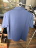 雅戈爾【絲光棉工藝】短袖T恤男春夏半袖商務(wù)休閑親膚透氣舒適平滑翻領(lǐng) 灰藍 L 曬單實(shí)拍圖