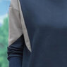 啄木鳥棉衛(wèi)衣女2025春秋新款中年圓領(lǐng)寬松大尺碼長袖T恤洋氣上衣 藏青色  XL 建議115-130斤 曬單實拍圖