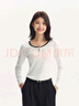 森馬（Semir）長(cháng)袖T恤女短款撞色打底衫簡(jiǎn)約風(fēng)秋季假兩件修身衣服101524101005 曬單實(shí)拍圖